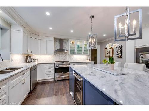 206 Fiddler'S Green Road, Ancaster, ON - Indoor Photo Showing Kitchen With Double Sink With Upgraded Kitchen