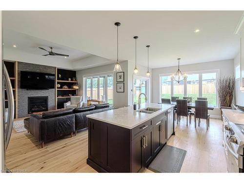 228 Oak Street, Simcoe, ON - Indoor Photo Showing Other Room With Fireplace