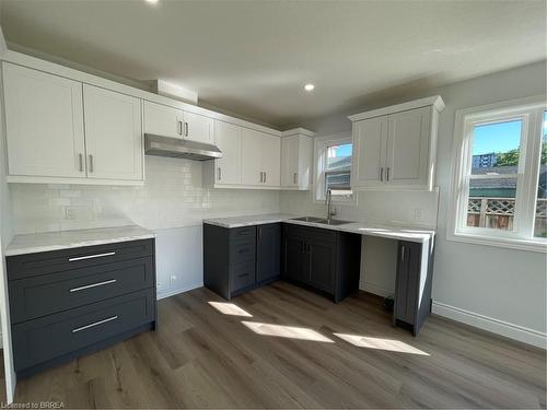 24A Balfour Street, Brantford, ON - Indoor Photo Showing Kitchen With Double Sink