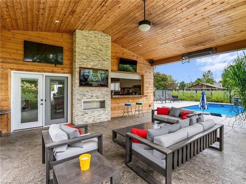 233 Oakland Road, Scotland, ON - Outdoor With In Ground Pool With Deck Patio Veranda With Exterior