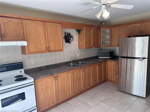 201 Grand Street, Brantford, ON - Indoor Photo Showing Kitchen With Double Sink