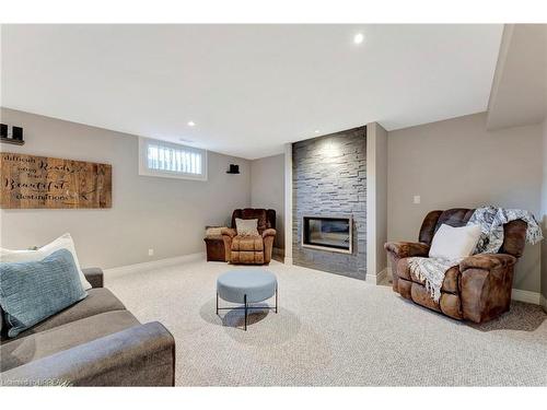 29 Tan Avenue, Waterford, ON - Indoor Photo Showing Basement With Fireplace