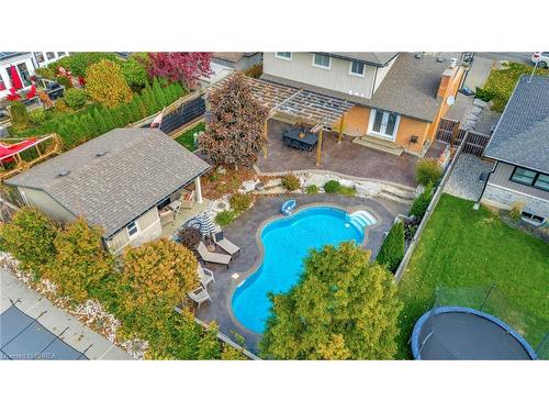 21 Franklin Street, Brantford, ON - Outdoor With In Ground Pool