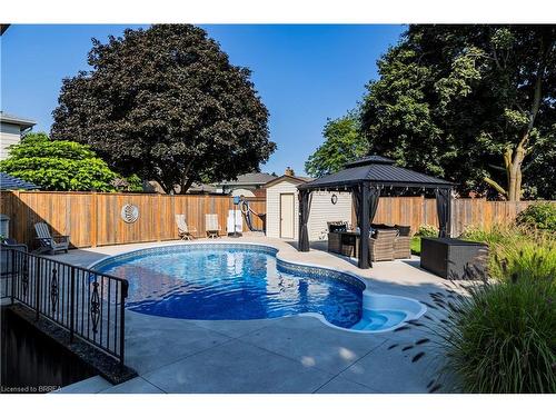 2 Spartan Drive, Brantford, ON - Outdoor With In Ground Pool With Backyard