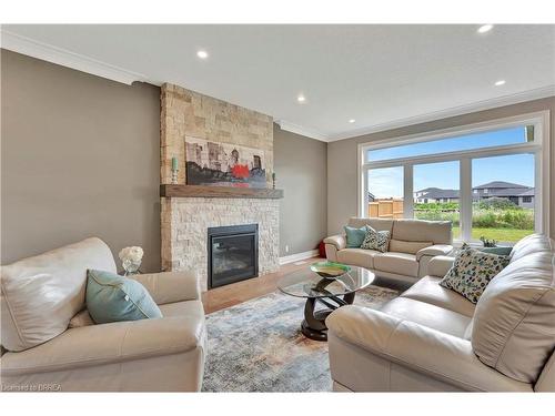 26 Mckeen Street, Jarvis, ON - Indoor Photo Showing Living Room With Fireplace