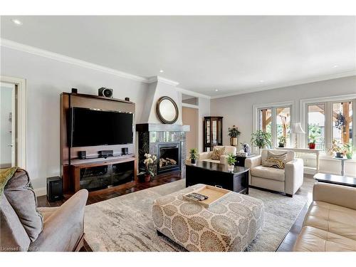 372 Mclean School Road, St. George, ON - Indoor Photo Showing Living Room With Fireplace