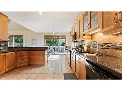 12 North Street, Brantford, ON - Indoor Photo Showing Kitchen With Double Sink