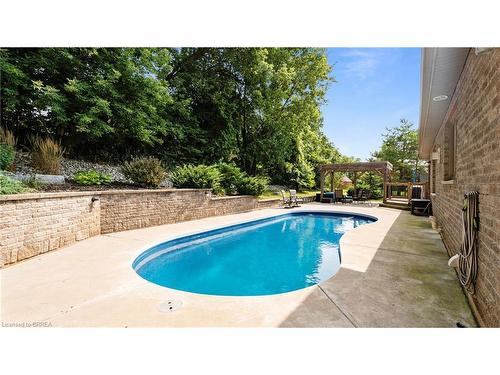 12 North Street, Brantford, ON - Outdoor With In Ground Pool With Backyard