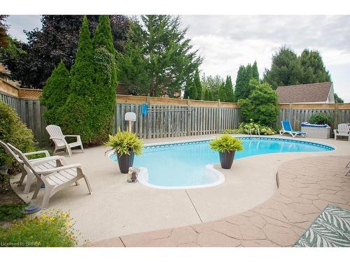 54 Blackfriar Lane, Brantford, ON - Outdoor With In Ground Pool With Backyard