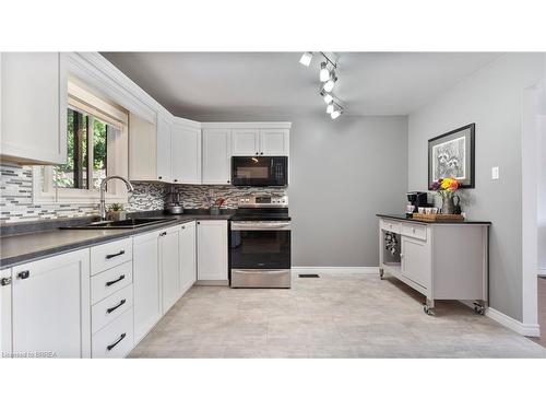 75A Buffalo Street, Brantford, ON - Indoor Photo Showing Kitchen With Double Sink