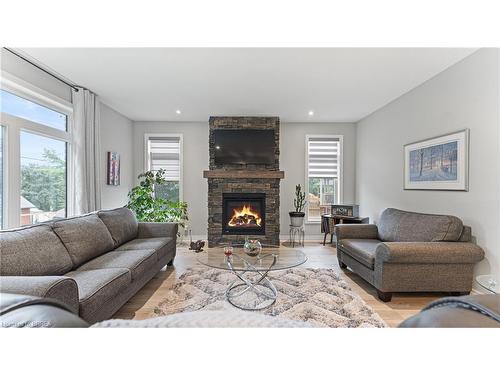 39 Gibbons Street, Waterford, ON - Indoor Photo Showing Living Room With Fireplace