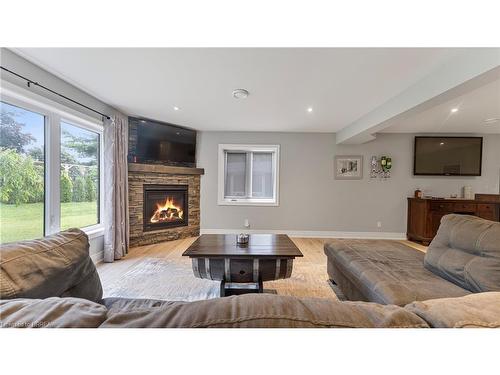 39 Gibbons Street, Waterford, ON - Indoor Photo Showing Living Room With Fireplace