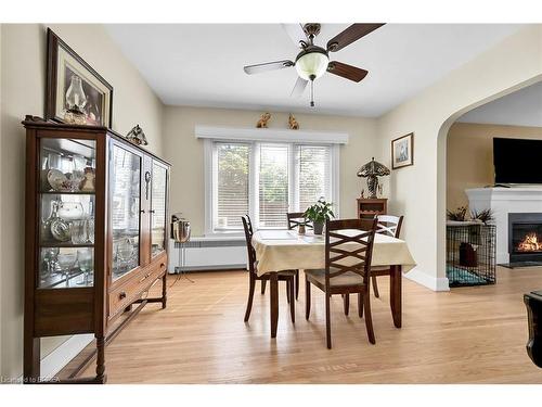 134 Queensway Drive, Brantford, ON - Indoor Photo Showing Dining Room With Fireplace