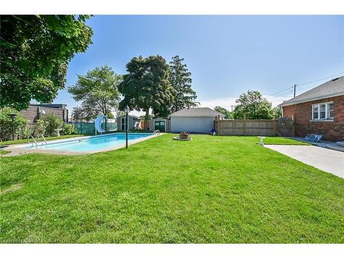 134 Queensway Drive, Brantford, ON - Outdoor With In Ground Pool With Backyard