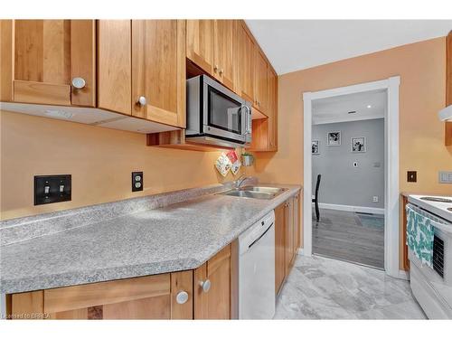 8 Wesley Avenue, Brantford, ON - Indoor Photo Showing Kitchen With Double Sink