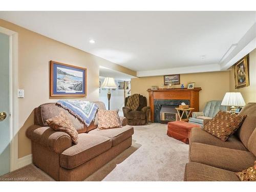 949 Dunsmure Road, Hamilton, ON - Indoor Photo Showing Living Room With Fireplace