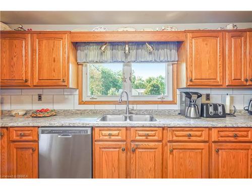 165 Mcgill Road, Mount Pleasant, ON - Indoor Photo Showing Kitchen With Double Sink