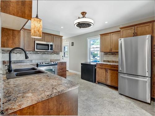 74 Rawdon Street, Brantford, ON - Indoor Photo Showing Kitchen With Double Sink