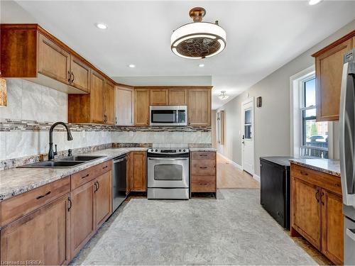 74 Rawdon Street, Brantford, ON - Indoor Photo Showing Kitchen With Double Sink