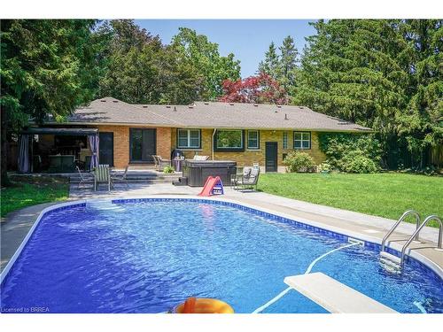 378 Mount Pleasant Road, Brantford, ON - Outdoor With In Ground Pool With Deck Patio Veranda