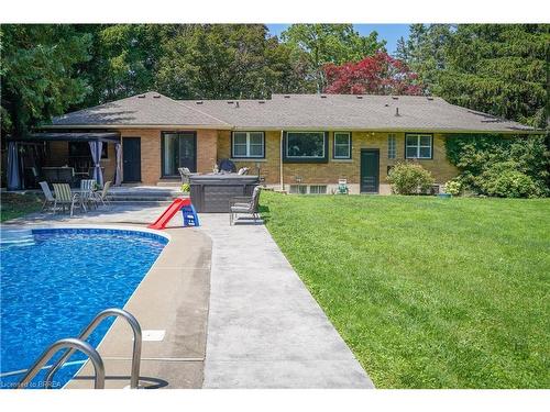 378 Mount Pleasant Road, Brantford, ON - Outdoor With In Ground Pool