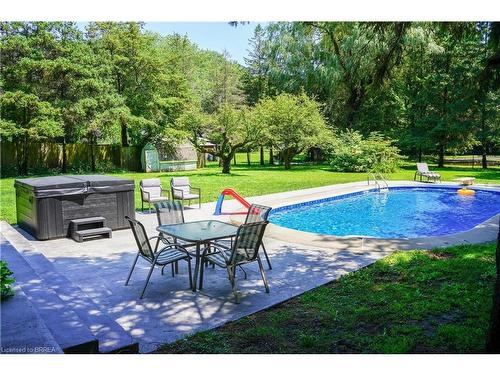 378 Mount Pleasant Road, Brantford, ON - Outdoor With In Ground Pool With Deck Patio Veranda