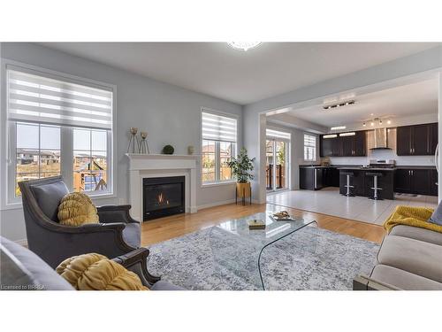 2 Turnbull Drive, Brantford, ON - Indoor Photo Showing Living Room With Fireplace