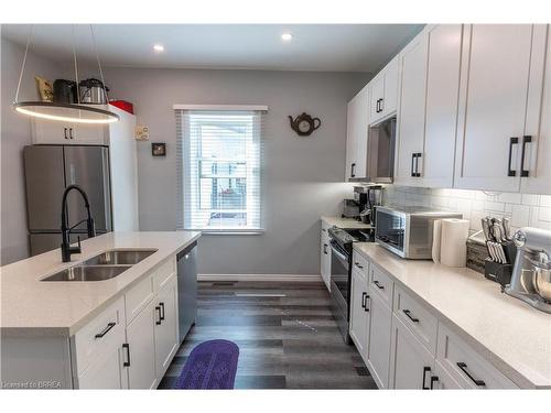 982 Dame Street, London, ON - Indoor Photo Showing Kitchen With Double Sink With Upgraded Kitchen