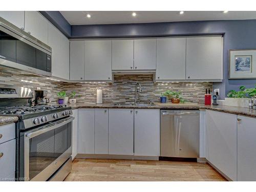 F-144 Wood Street, Brantford, ON - Indoor Photo Showing Kitchen With Stainless Steel Kitchen With Upgraded Kitchen