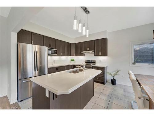 6 Tarrison Street, Brantford, ON - Indoor Photo Showing Kitchen With Stainless Steel Kitchen With Double Sink With Upgraded Kitchen