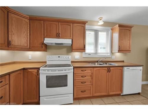 15-385 Park Road N, Brantford, ON - Indoor Photo Showing Kitchen With Double Sink