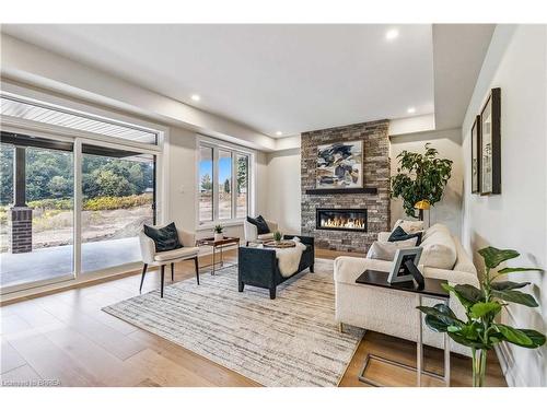 46 Mears Place, Paris, ON - Indoor Photo Showing Living Room With Fireplace