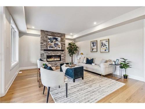 46 Mears Place, Paris, ON - Indoor Photo Showing Living Room With Fireplace