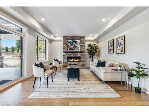 46 Mears Place, Paris, ON - Indoor Photo Showing Living Room With Fireplace