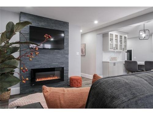 2 Waddington Street, Brantford, ON - Indoor Photo Showing Living Room With Fireplace