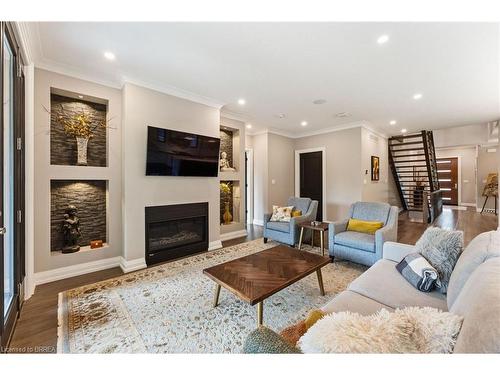 55 Beechnut Lane, Port Dover, ON - Indoor Photo Showing Living Room With Fireplace