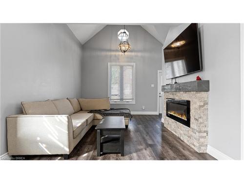 8 Webling Street, Brantford, ON - Indoor Photo Showing Living Room With Fireplace