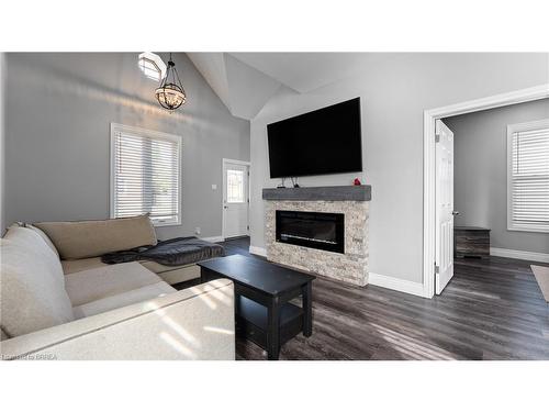 8 Webling Street, Brantford, ON - Indoor Photo Showing Living Room With Fireplace