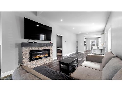 8 Webling Street, Brantford, ON - Indoor Photo Showing Living Room With Fireplace