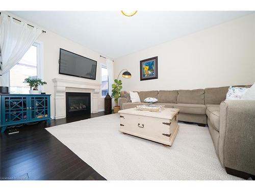 19 Humphrey Street, Waterdown, ON - Indoor Photo Showing Living Room With Fireplace