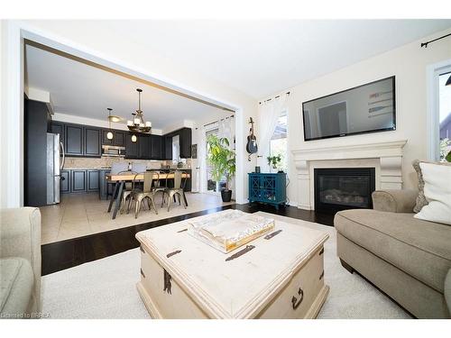 19 Humphrey Street, Waterdown, ON - Indoor Photo Showing Living Room With Fireplace