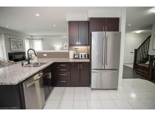 37 Nightingale Drive, Brantford, ON - Indoor Photo Showing Kitchen With Double Sink