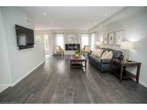 37 Nightingale Drive, Brantford, ON - Indoor Photo Showing Living Room With Fireplace