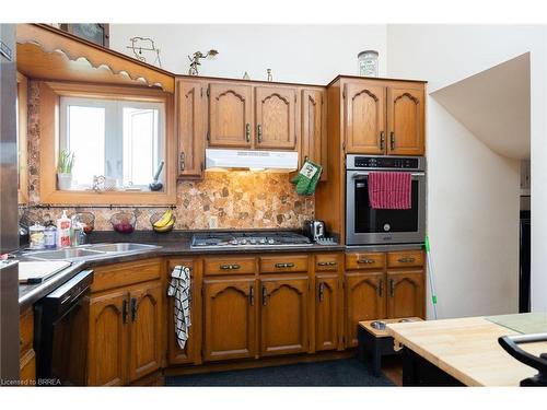 2606 Harrisburg Road, Lynden, ON - Indoor Photo Showing Kitchen With Double Sink