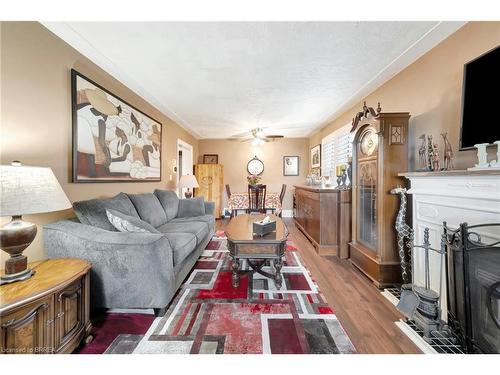 388 Marlborough Street, Brantford, ON - Indoor Photo Showing Living Room With Fireplace