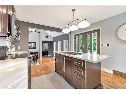 1026 2Nd Conc Rd Str Road, Delhi, ON - Indoor Photo Showing Kitchen With Double Sink