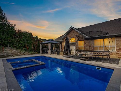 39 Hunter Way, Brantford, ON - Outdoor With In Ground Pool With Deck Patio Veranda