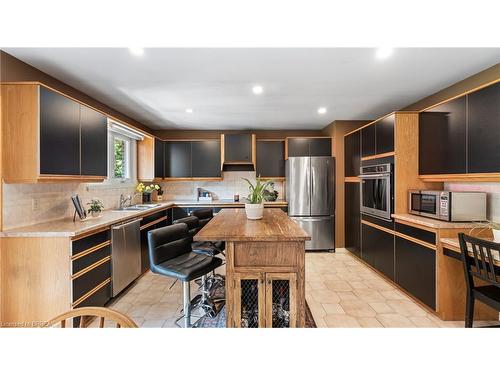 14 Pinewood Drive, Brantford, ON - Indoor Photo Showing Kitchen With Stainless Steel Kitchen With Double Sink