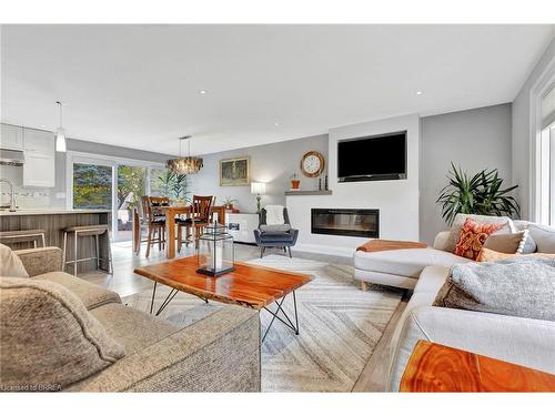 150 Hatton Drive, Ancaster, ON - Indoor Photo Showing Living Room With Fireplace