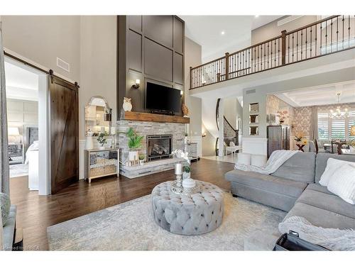 24 Tedley Boulevard, Brantford, ON - Indoor Photo Showing Living Room With Fireplace